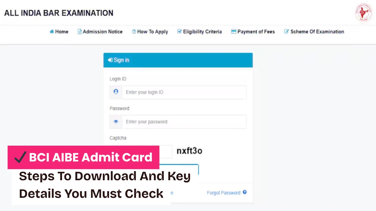 BCI AIBE Admit Card: Steps To Download And Key Details You Must Check