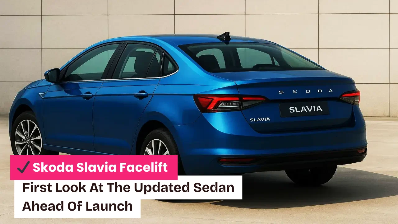 Skoda Slavia Facelift: First Look At The Updated Sedan Ahead Of Launch